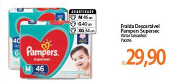 Atacadão Fralda Descartavel Pampers Supersec oferta