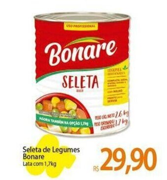 Atacadão Seleta de Legumes Bonare Lata com 1,7kg oferta