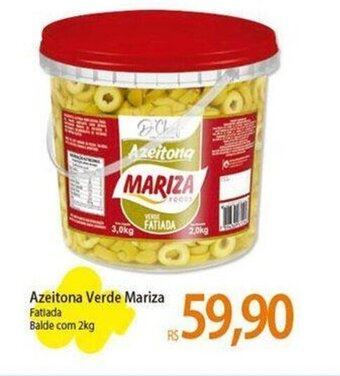 Atacadão Azeitona Verde Mariza Fatiada Balde com 2kg oferta