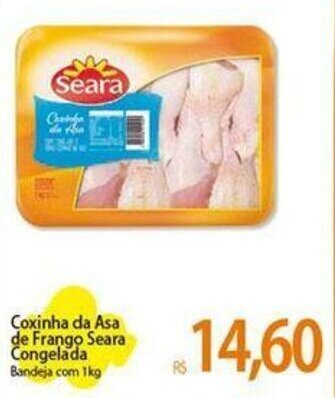 Atacadão Coxinha da Asa de Frango Seara Congelada Bandeja com 1kg oferta