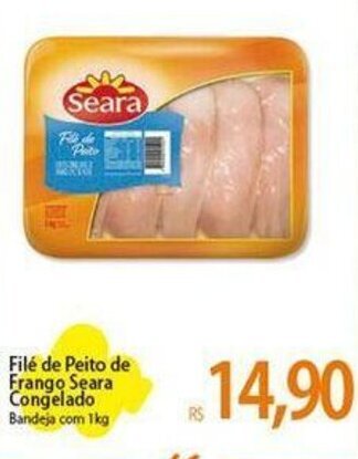 Atacadão Filé de Peito de Frango Seara Congelado Bandeja com 1kg oferta