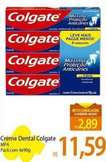 Atacadão Creme Dental Colgate MPA Pack com 4x90g oferta