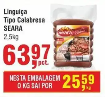 Higa Atacado Linguiça Tipo Calabresa SEARA 2,5kg oferta