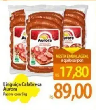 Atacadão Linguiça Calabresa Aurora Pacote com 5kg oferta