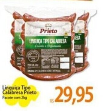 Linguiça Tipo Calabresa Prieto Pacote com 2kg