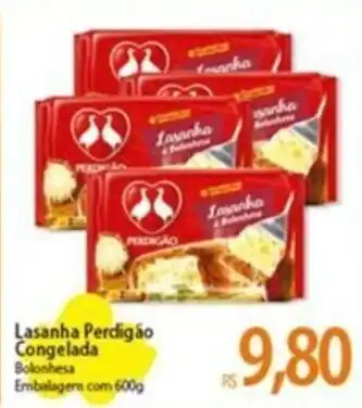 Atacadão Lasanha Perdigáo Congelada Bolonhesa Embalagern com 600g oferta