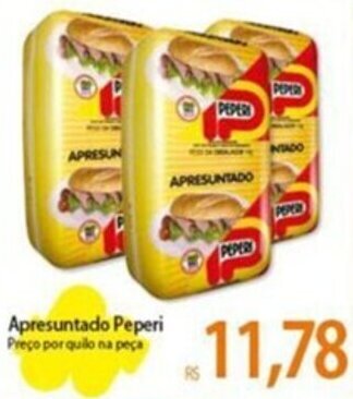 Apresuntado Peperi Preço por quilo na peça