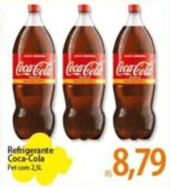 Atacadão Refrigerante Coca-Cola Pet com 2,5L oferta