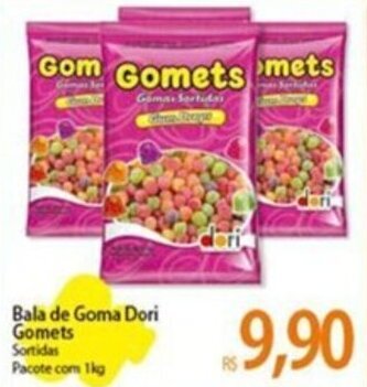 Atacadão Bala de Goma Dori Gomets Sortidas Pacote com 1kg oferta