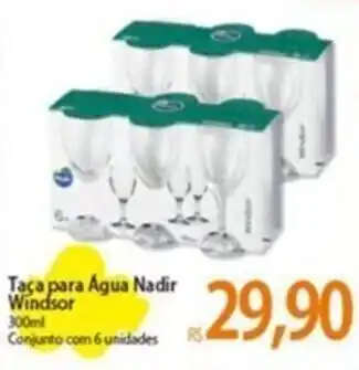 Atacadão Taça para Água Nadir Windsor 300ml Conjunto com 6 unidades oferta