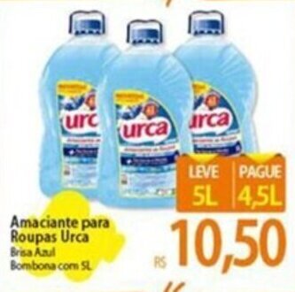 Atacadão Amaciante para Roupas Urca Brisa Azul Bombona com 5L oferta