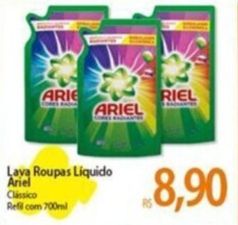 Atacadão Lava Roupas Liquido Ariel Clássico Refil com 700ml oferta
