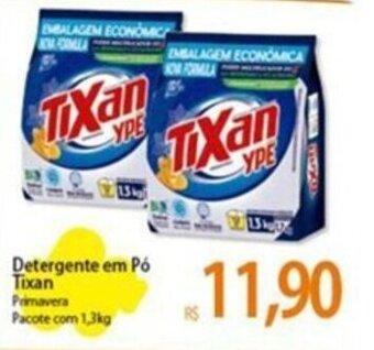 Atacadão Detergente em Pó Tixan Primavera Pacote com 1,3kg oferta