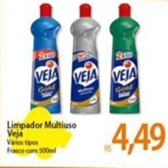 Atacadão Limpador Multiuso Veja Vários tipos Frasco com 500ml oferta