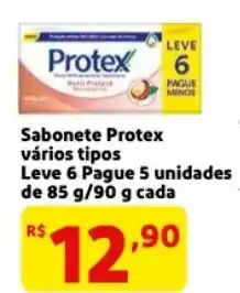 Mercado Extra Sabonete Protex varios tipos Leve 6 Pague 5 oferta