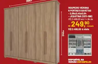 ROUPEIRO VERONA 6 PORTAS 6 GAVETAS