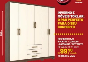 ROUPEIRO CAJU 6 PORTAS -2,00x1,80