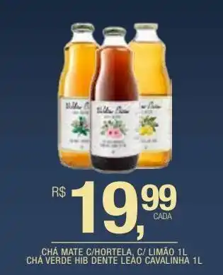 Chá mate c/hortela, c/ limão 1l