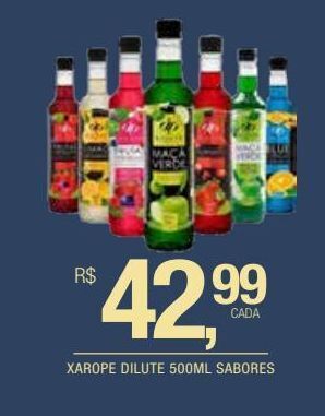 Xarope dilute 500ml sabores