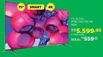 DB Supermercados Tv 75 tcl 4k hdr oferta