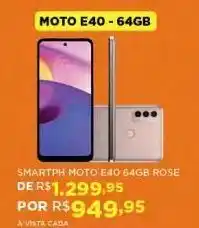 DB Supermercados Smartphone motorola e40 64gb rose oferta
