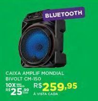 DB Supermercados Caixa amplificada mondial bivolt oferta