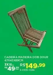 DB Supermercados Cadeira madeira dob dour oferta