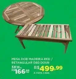 DB Supermercados Mesa dobrável madeira oferta