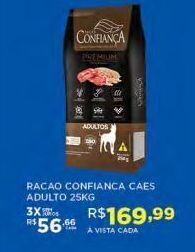 DB Supermercados Ração confiança cães adulto 25kg oferta