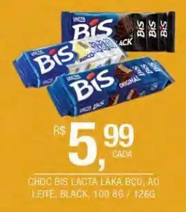 DB Supermercados Chocolate bis lacta oferta