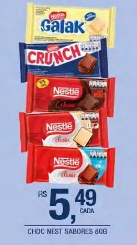 DB Supermercados Chocolate nestlé sabores 80g oferta