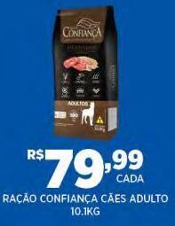 DB Supermercados Ração confiança cães adulto 10,1kg oferta