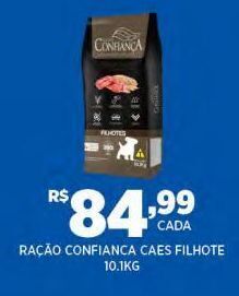 DB Supermercados Ração confiança cães filhote 10,1kg oferta