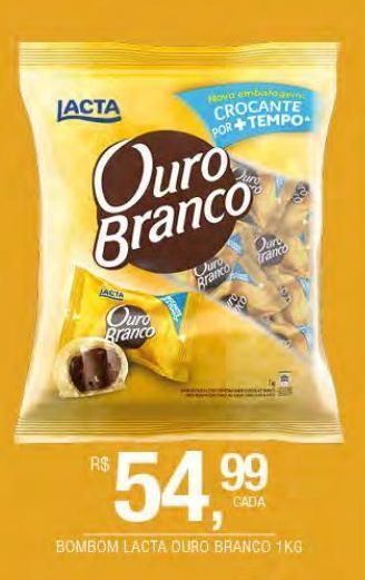 DB Supermercados Bombom lacta ouro branco 1kg oferta