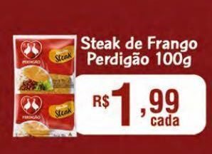 DB Supermercados Steak de frango perdigão 100g oferta