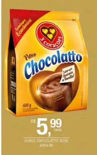 DB Supermercados Achocolatado 3 corações 400g oferta