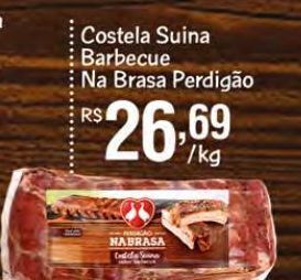 DB Supermercados Costela suína barbecue na brasa perdigão kg oferta