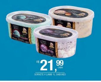 DB Supermercados Sorvete v lamb 1l sabores oferta