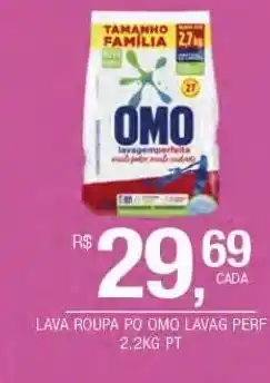 DB Supermercados Lava roupas pó omo 2.2kg oferta