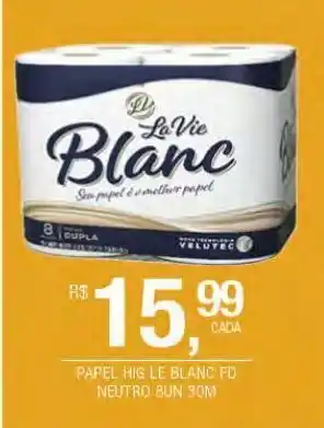 DB Supermercados Papel higiênico la vie blanc 8un 30m oferta
