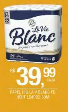 DB Supermercados Papel higiênico la vie blanc 30m oferta