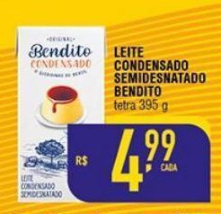 Mercantil Rodrigues Leite condensado semidesnatado bendito tetra 395 g oferta