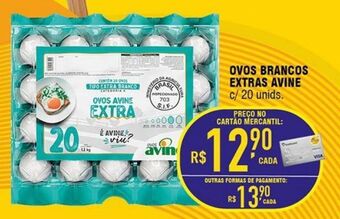 Mercantil Rodrigues Ovos brancos extras avine c/ 20 unids. oferta