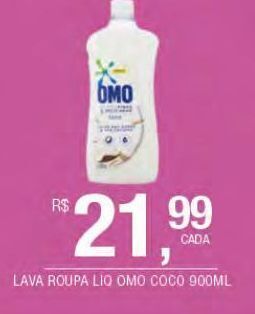 DB Supermercados Lava roupa líquido omo 900ml oferta