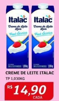 Assaí Atacadista CREME DE LEITE ITALAC TP 1,030KG oferta
