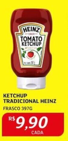 Assaí Atacadista KETCHUP TRADICIONAL HEINZ FRASCO 397G oferta