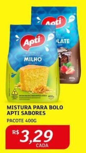 Assaí Atacadista MISTURA PARA BOLO APTI SABORES PACOTE 400G oferta