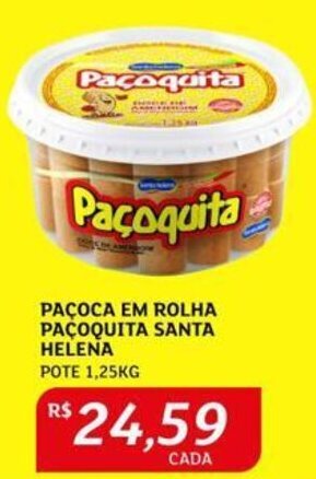PAÇOCA EM ROLHA PAÇOQUITA SANTA HELENA POTE 1,25KG