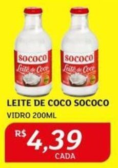 Assaí Atacadista LEITE DE COCO SOCOCO VIDRO 200ML oferta