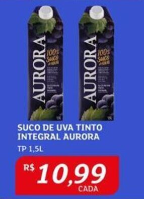 Assaí Atacadista SUCO DE UVA TINTO INTEGRAL AURORA TP 1,5L oferta